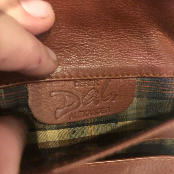 Derek Alexander supple leather crossbody and organizer in Brandy - Picture 5 of 8